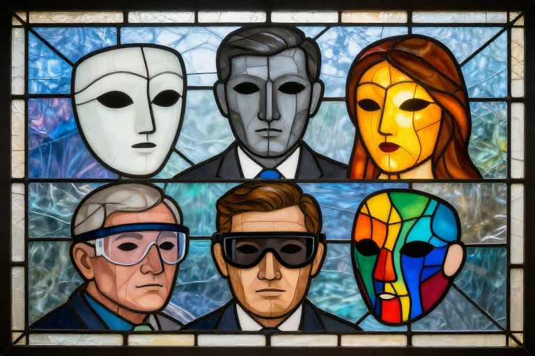 SoulCraft Archetypes - stained glass masks