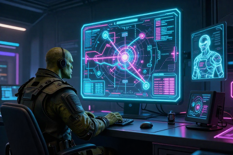 OrcBot - synthwave war room